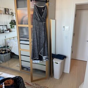 Hutch Black and White Polka Dot Maxi Dress